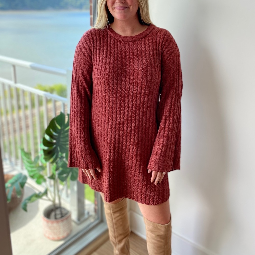 NWT bell sleeve sweater dress